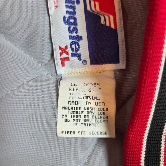 Vintage Chicago Blackhawks Swingster Red Satin Mens Bomber Jacket XL USA - Picture 5 of 13